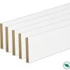 Forestea Moulure<Pack de 5 plinthes bord carré MDF revêtues blanc 2200 x 96 x 9 mm
