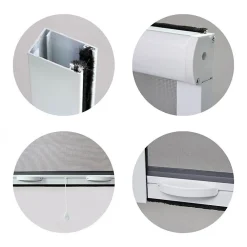 Volet-Moustiquaire PACK ECO de 2 moustiquaires Enroulables ALU H145 cm x L100 cm Blanc- Moustiquaire Pour Fenêtre
