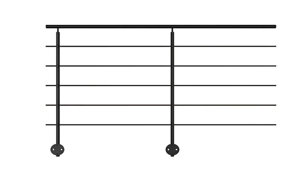 Kordo Pack garde-corps : prêt à poser latéral Prestio ral 9005- Garde-Corps, Balustrade