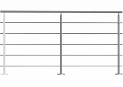 Kordo Pack garde-corps : prêt à poser à plat Prestio ral 9006- Garde-Corps, Balustrade