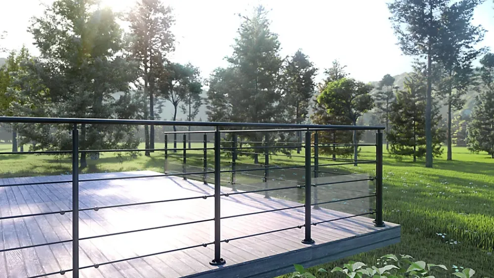 Kordo Pack garde-corps : prêt à poser à plat Prestio ral 9005- Garde-Corps, Balustrade