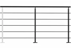 Kordo Pack garde-corps : prêt à poser à plat Prestio ral 9005- Garde-Corps, Balustrade