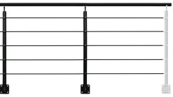 Burger Garde-Corps, Balustrade<Pack garde-corps Opalu noir pose en applique 2m