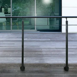 Burger Garde-Corps, Balustrade<Pack garde-corps Opalu noir pose en applique 2m