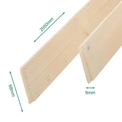 Forestea Moulure<Pack promotionnel de 5 plinthes sapin massif petits noeuds bord droit 2050 x 68 x 9 mm