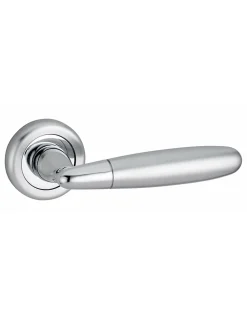 Thirard Paire de béquilles Mirella2 pour porte, carré 7mm, chromé brillant/satiné -- Poignée De Porte