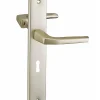 Thirard Poignée De Porte<Paire de béquilles pour porte, carré 8mm + 1 plaque carré 8 x 56mm, trou de clé -