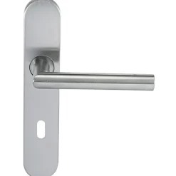 Klose Besser Poignée De Porte<Paire de Poignées de porte Inox 304 sur Plaque "Noémie vif" - Trou petite clé