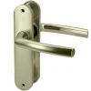 Autres Paire de poignées sur plaques aluminium blindé 190 mm porte intérieur sans clés Bricard Osmose- Poignée De Porte
