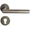 Klose Besser Poignée De Porte<Paire de Poignées sur Rosaces "ANTIQUE ARGENT"- Inox 304 SILVER - +1 Paire de rosaces cylindre