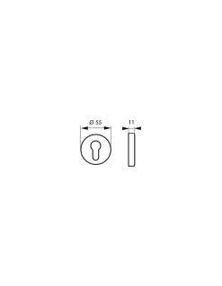 Thirard Poignée De Porte<Paire de rosaces trou de cylindre, argent -