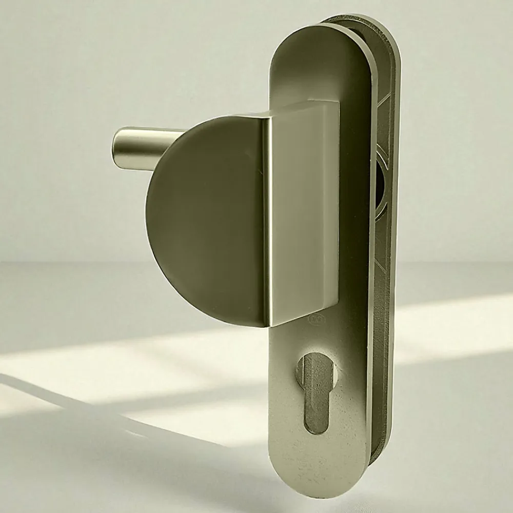 Autres Paire poignées de porte aluminium blindée Bricard Osmose 190 mm béquille aileron trou cylindre- Poignée De Porte