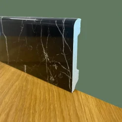 Eternal Parquet Plinthe Bois|Plinthe Bois<Palette de 104ml de Plinthe BC Brillante NERO MARQUINA 85x14x2000mm en POLYMÈRES
