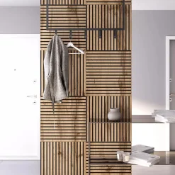 Protocole Home Panneau acoustique décoratif scandinave 60 x 60 cm - bois durable et plastique recyclé- Panneau Décoratif En Bois