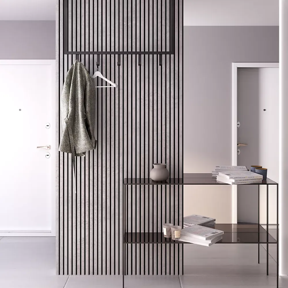 Protocole Pro Panneau acoustique décoratif BELLA PRO MDF avec feutrine2780 mm lot de 2 atténue la réverbération.- Panneau Décoratif En Bois