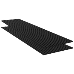 Ps Global Company Panneau Tasseau Bois<Panneau Acoustique 21mm - Noir Mat - Feutrine Noire - 240x60cm - Lot de 2
