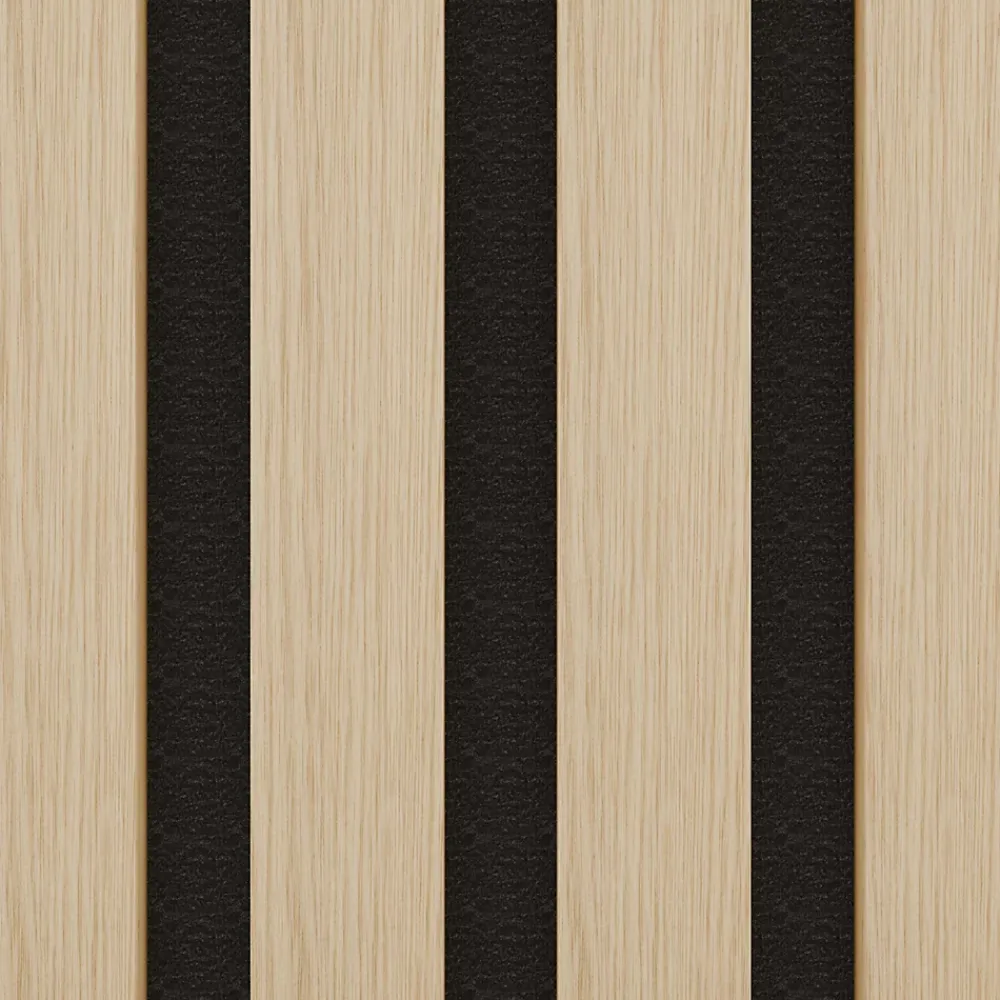 Ps Global Company Panneau Tasseau Bois<Panneau Acoustique 11mm - Chêne - Feutrine Noire - 240x60cm - Lot de 4