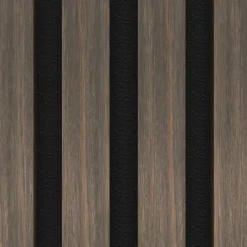 Ps Global Company Panneau Tasseau Bois<Panneau Acoustique 21mm - Noyer Foncé - Feutrine Noire - 240x60cm - Lot de 2