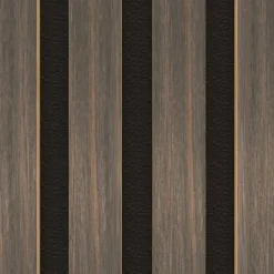 Ps Global Company Panneau Tasseau Bois<Panneau Acoustique 11mm - Noyer Foncé - Feutrine Noire - 240x60cm - Lot de 4