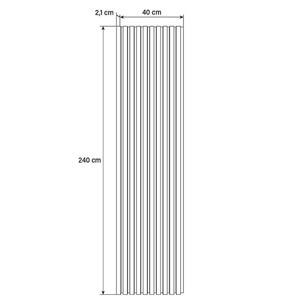 Brand Home Deluxe Panneau Décoratif En Bois<Panneau acoustique SONIC - 240 x 40 cm