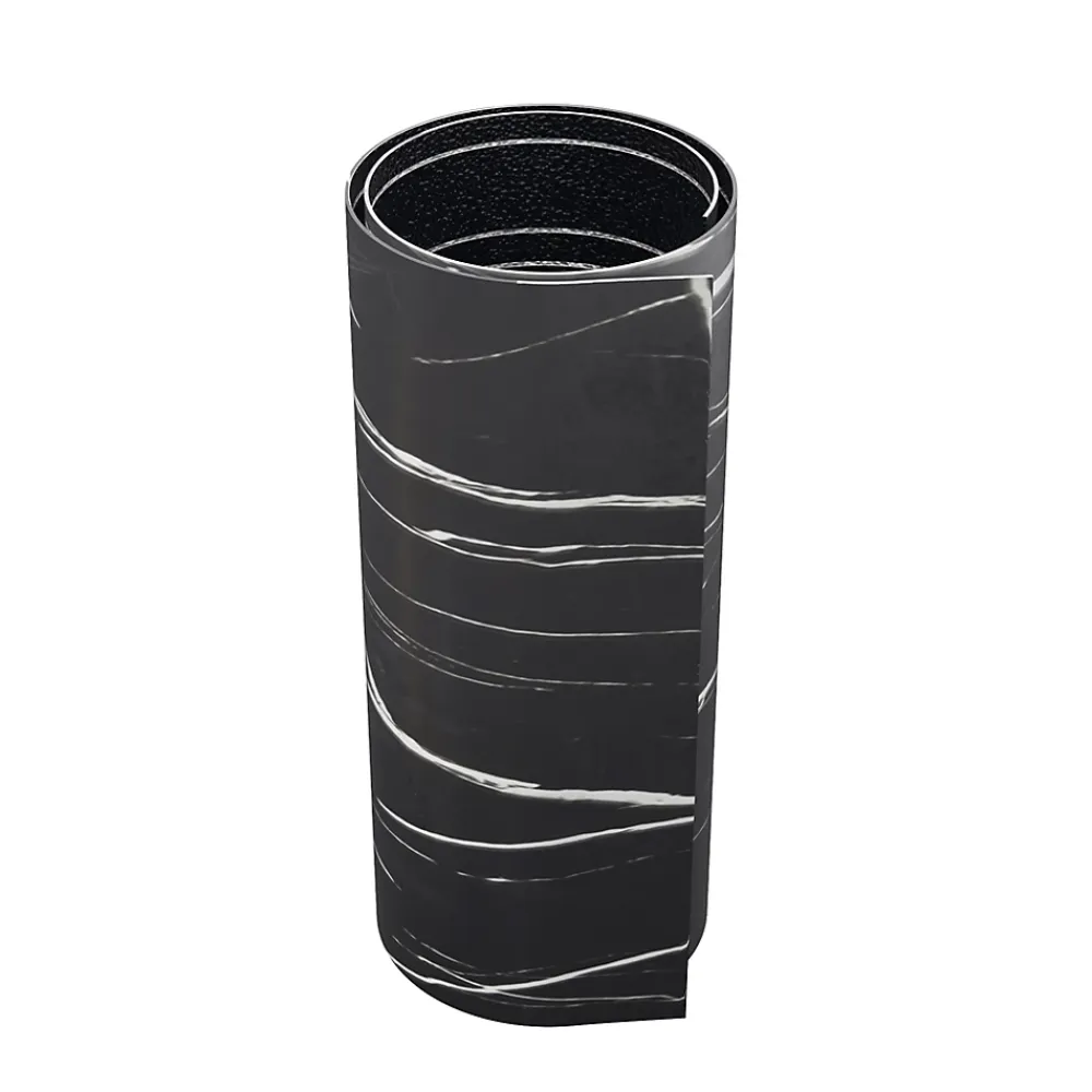 Wall Fashion Lambris Mural<Panneau Adhésif Effet Marbre Noir 250 x 120 x 0,3 cm Élégance et Facilité de Pose