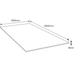 Panneau aggloméré - 250 x 125 cm, ép.18 mm (vendu au panneau)- Panneau Bois, Osb, Mdf