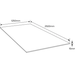 Panneau aggloméré - 250 x 125 cm, ép.15 mm (vendu au panneau)- Panneau Bois, Osb, Mdf