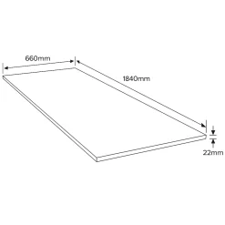 Panneau aggloméré hydro RL4 - 184 x 66 cm, ép.22 mm (vendu au panneau)- Panneau Bois, Osb, Mdf
