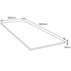 Panneau Bois, Osb, Mdf<Panneau aggloméré RL4 - 184 x 66 cm, ép.19 mm (vendu au panneau)