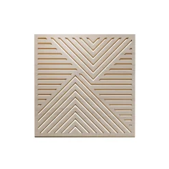 Radex Panneau ajouré Malo en MDF revêtu papier imitation chêne 60X60X1 cm vendu par 3 pièces- Panneau Décoratif En Bois