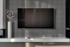 Tulup Panneau autocollant 100x50 cm Damier incliné 1 pcs- Panneau Mural Décoratif