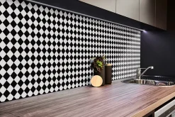 Tulup Panneau autocollant 100x50 cm Damier incliné 1 pcs- Panneau Mural Décoratif