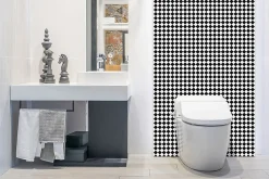 Tulup Panneau autocollant 100x50 cm Damier incliné 1 pcs- Panneau Mural Décoratif