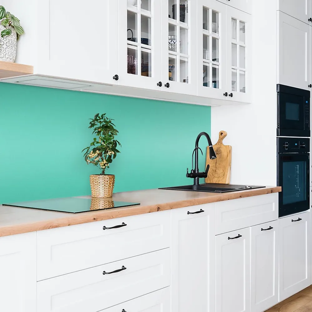 Tulup Panneau autocollant 100x50 cm Couleur turquoise 1 pcs- Panneau Mural Décoratif