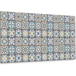 Tulup Panneau autocollant 100x50 cm Patchwork arabe 1 pcs- Panneau Mural Décoratif