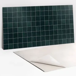 Tulup Panneau autocollant 100x50 cm Mosaïque vert bouteille 1 pcs- Panneau Mural Décoratif