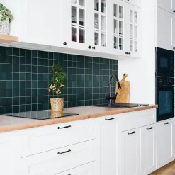 Tulup Panneau autocollant 100x50 cm Mosaïque vert bouteille 1 pcs- Panneau Mural Décoratif