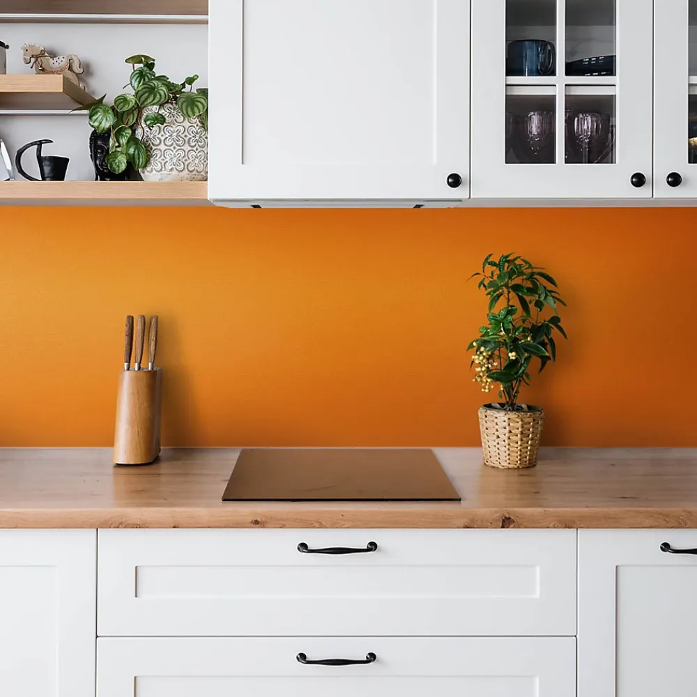 Tulup Panneau autocollant 100x50 cm Couleur orange 1 pcs- Panneau Mural Décoratif
