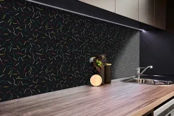 Tulup Panneau autocollant 100x50 cm Lignes colorées 1 pcs- Panneau Mural Décoratif