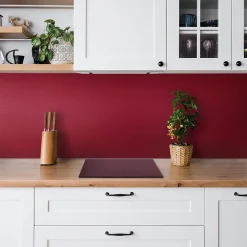 Tulup Panneau autocollant 100x50 cm Couleur bordeaux 1 pcs- Panneau Mural Décoratif
