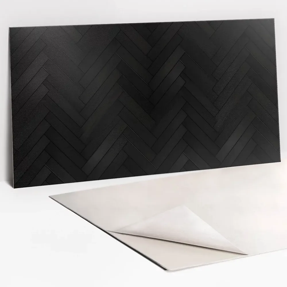Tulup Panneau Mural Décoratif<Panneau autocollant 100x50 cm Parquet foncé 1 pcs