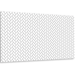 Tulup Panneau autocollant 100x50 cm Chodel blanc 1 pcs- Panneau Mural Décoratif