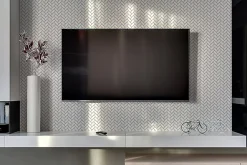 Tulup Panneau autocollant 100x50 cm Chodel blanc 1 pcs- Panneau Mural Décoratif