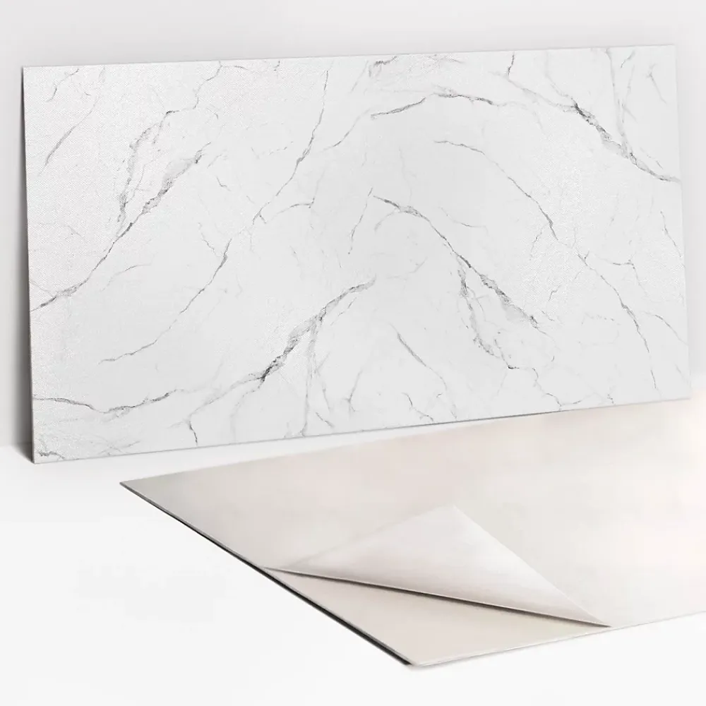 Tulup Panneau autocollant 100x50 cm Marbre clair 1 pcs- Panneau Mural Décoratif