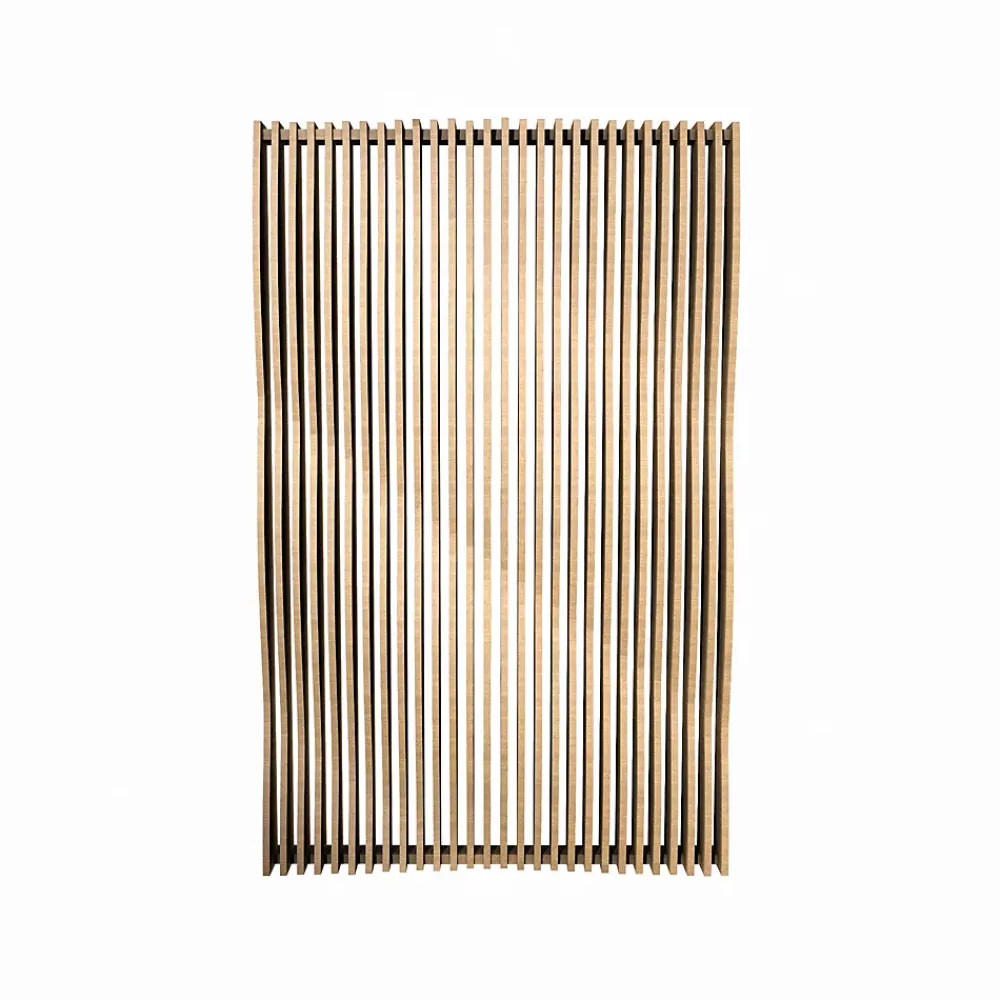Panneau claustra ondulé 250x60 cm module 2- Tasseau Bois