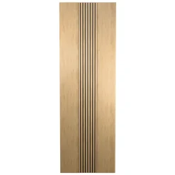 Radex Panneau décoratif à lamelles Python en mdf imitation chêne fond noir 275X90 cm- Panneau Décoratif En Bois|Panneau Bois, Osb, Mdf