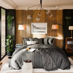 Radex Panneau décoratif à lamelles Python en mdf imitation chêne fond noir 275X60 cm- Panneau Décoratif En Bois|Panneau Bois, Osb, Mdf