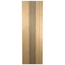 Radex Panneau décoratif à lamelles Python en mdf imitation chêne fond noir 275X60 cm- Panneau Décoratif En Bois|Panneau Bois, Osb, Mdf