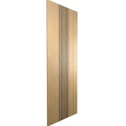 Radex Panneau décoratif à lamelles Python en mdf imitation chêne fond noir 275X60 cm- Panneau Décoratif En Bois|Panneau Bois, Osb, Mdf