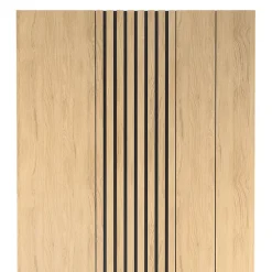 Radex Panneau décoratif à lamelles Python en mdf imitation chêne fond noir 275X60 cm- Panneau Décoratif En Bois|Panneau Bois, Osb, Mdf